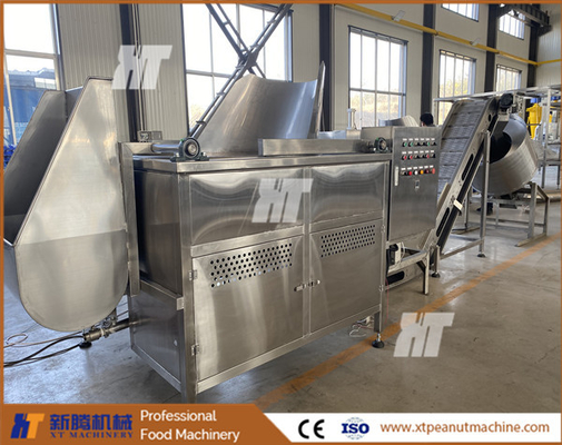 Dobra cena. Food Grade 304 Maszyna do smażenia orzeszków ziemnych Maszyna do smażenia zielonego groszku Linia produkcyjna 300 kg / h w Internecie