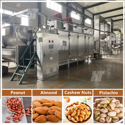 Ciągłe 300kg/h-2000kg/h Wydajność Orzechy Pieczenie Czas pieczenia 5-15min