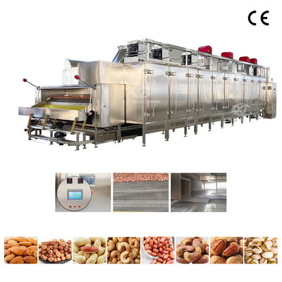 Wielkiej pojemności Continuous Nuts Roaster z regulowaną prędkością przenoszenia, obsługująca ogrzewanie elektryczne i gazowe
