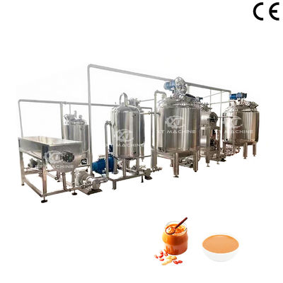 Dobra cena. 2000 kg/h Wysokowydajna, w pełni automatyczna linia do produkcji masła orzechowego, wykorzystująca sterowanie programowalne PLC i łatwa w obsłudze w Internecie