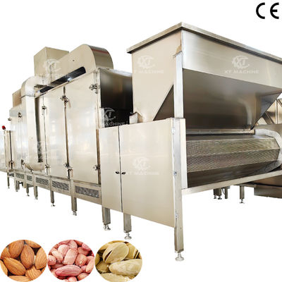 300 kg/h-500 kg/h Wielofunkcyjna ciągła maszyna do pieczenia orzechów kaszuowych pieczarka z sterowaniem PLC do pieczenia