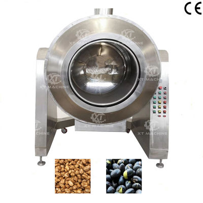 Dobra cena. 70 kg/partię Gazowe ogrzewanie Automatyczne sterowanie temperaturą Roaster Roller Wielofunkcyjna maszyna do robienia orzeszków pokrytych cukrem w Internecie