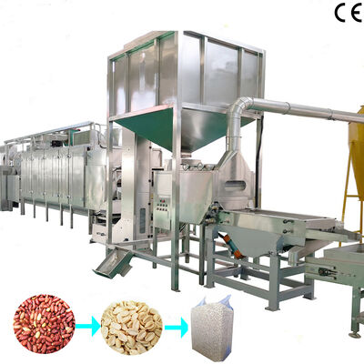 Dobra cena. W pełni automatyczna maszyna do krojenia i blanszowania orzeszków ziemnych o wydajności 500 kg/h-3000 kg/h, maszyna do obierania powietrzem dla zakładów przetwórstwa orzechów w Internecie