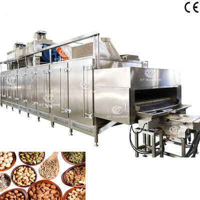 Całkowicie automatyczna maszyna do pieczenia orzechów Pistachio Roasting Machine z inteligentnym sterowaniem PLC dla regulowanych sekcji pieczenia