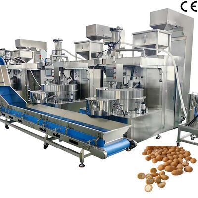 500 kg/h-600 kg/h Automatyczna maszyna do wytwarzania orzeszków ziemnych z okryciem maszyna do powlekania orzechów z stali nierdzewnej