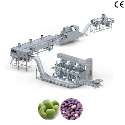 Całkowicie automatyczne smażenie powlekane planta przetwórstwa orzeszków ziemnych orzechy kaszuowe migdały Produkcja smażenia