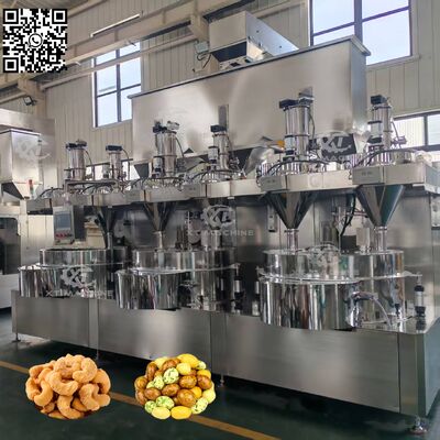 Dobra cena. PLC sterowana SUS304 Automatyczna maszyna do nakładania powłok do produkcji fasol/orzechowych orzeszków/noży kokosowych z pojemnością 300-400 kg/h w Internecie
