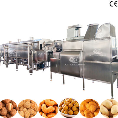 Dobra cena. Całkowicie automatyczna linia produkcyjna do powlekania i smażenia orzeszków ziemnych SUS304 o pojemności 500-1000 kg/h dla zakładów przetwórstwa orzechów w Internecie