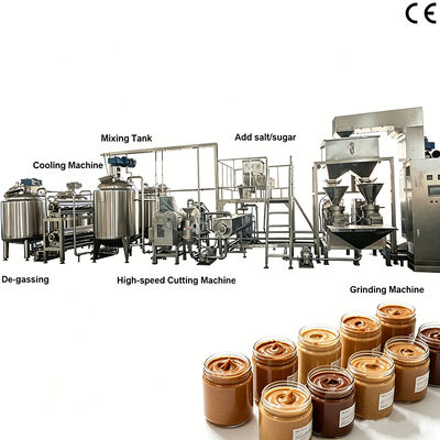 Dobra cena. 500 kg/h-2000 kg/h Linia produkcyjna masła orzechowego/masła kaszowego/masła pistackiego z urządzeniem do przetwarzania masła orzechowego SS304 w Internecie