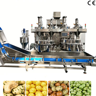 Fabryka Sprzedaż bezpośrednia 500kg/h-1000kg/h Automatyczna maszyna do powlekania orzechów Maszyna do produkcji orzechów pokryta orzechami Japońskie fasolki Kaszuja migdały