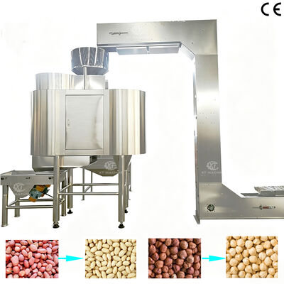Máquina industrial quitadora de piel roja de cacahuete y blanqueadora, peladora de funduk de acero inoxidable