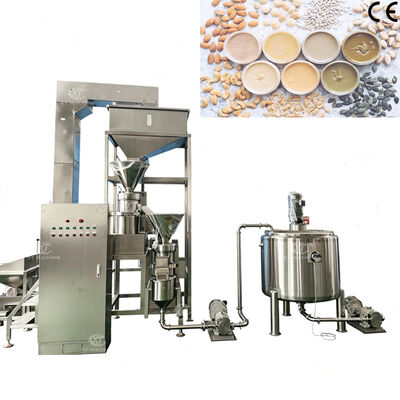 Dobra cena. Linia produkcyjna masła orzechowego typu Simple 500kg/h, maszyna do mielenia masła pistacjowego z automatycznym sterowaniem PLC w Internecie